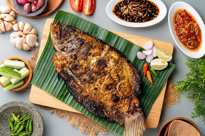ikan kakap merah bakar